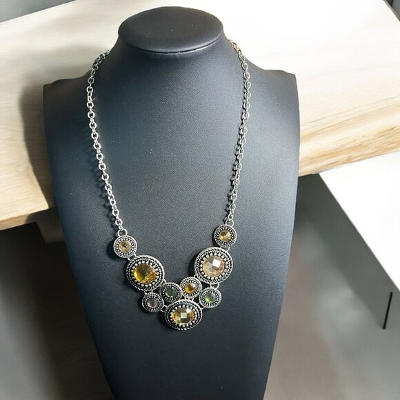 Premier Designs Multicolor Gem Necklace Boho Elegant Trendy Artistic Festival - Picture 1 of 6